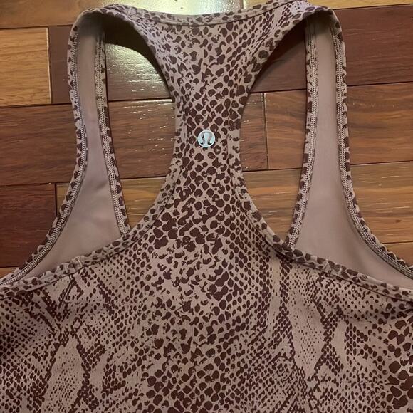 Lululemon Cool Racerback Tank Desert Snake Barkberry Mauve Snakeskin Racerback - Picture 5 of 7